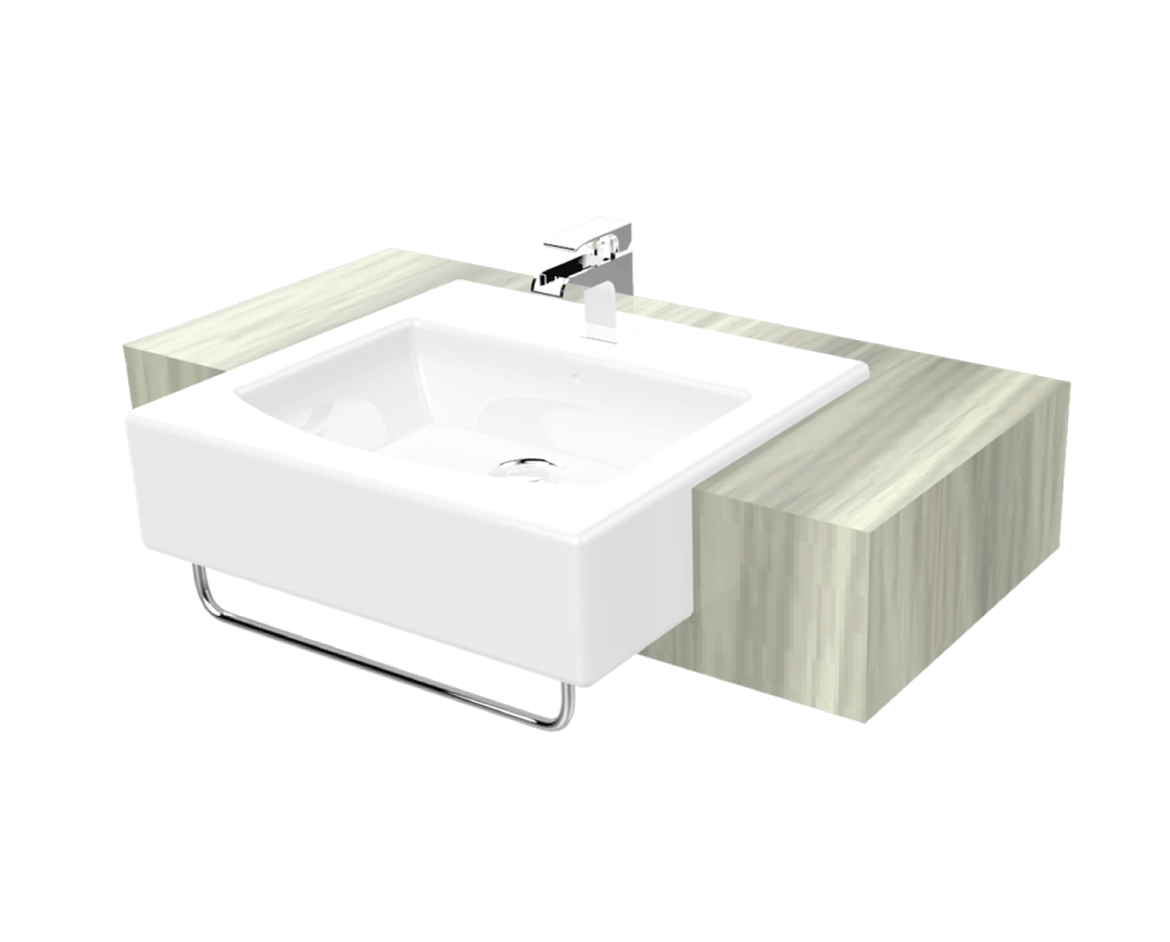 Lavabo bán âm bàn - WHITE SAND STAR S-4233/14702