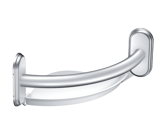 Tay vịn nhà vệ sinh cho người già có kệ góc inox MOEN LR2354DCH
