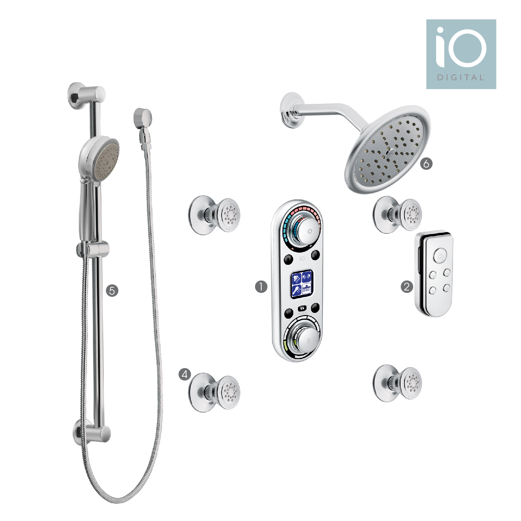 Bộ vòi âm tường - massage ioDigital MOEN *TS3420