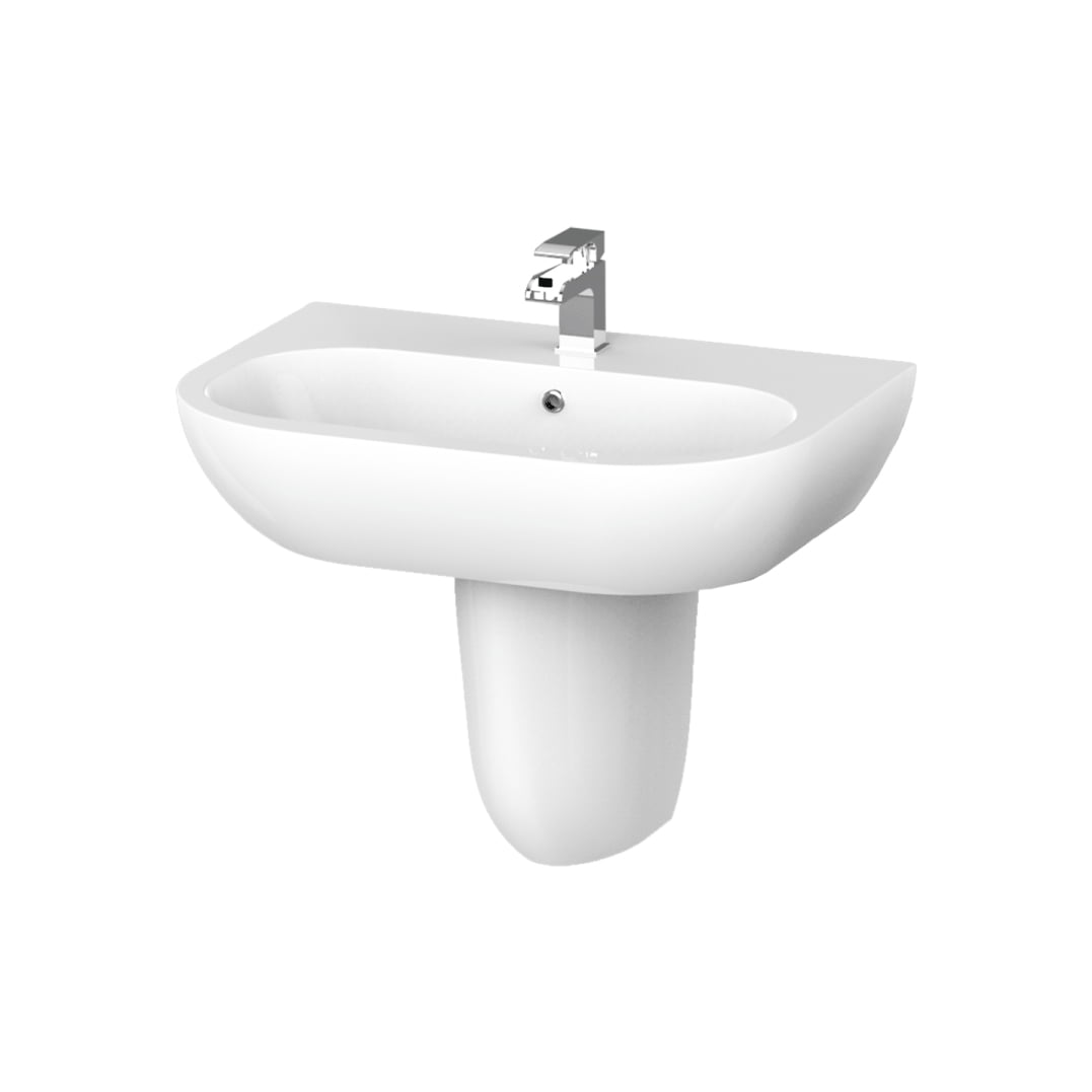 Lavabo chân treo - CURVE STAR S-4387/4398 WT