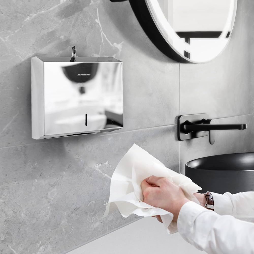 Hộp đựng giấy vệ sinh inox ATMOR 8091