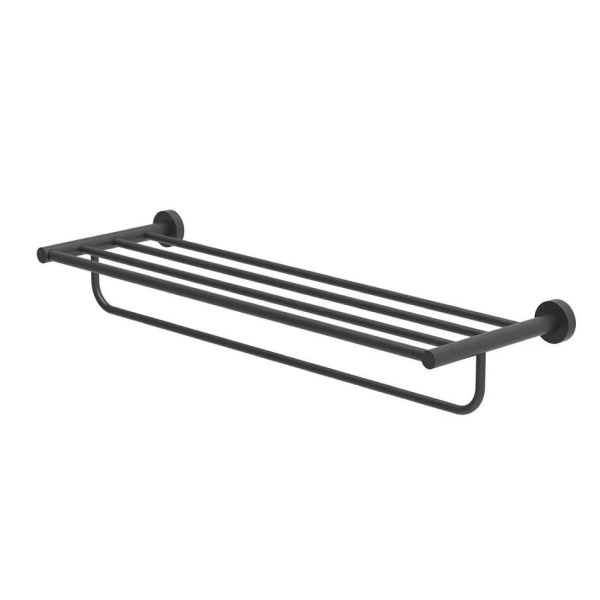 Thanh treo khăn 2 tầng màu đen ATMOR 7908-MB