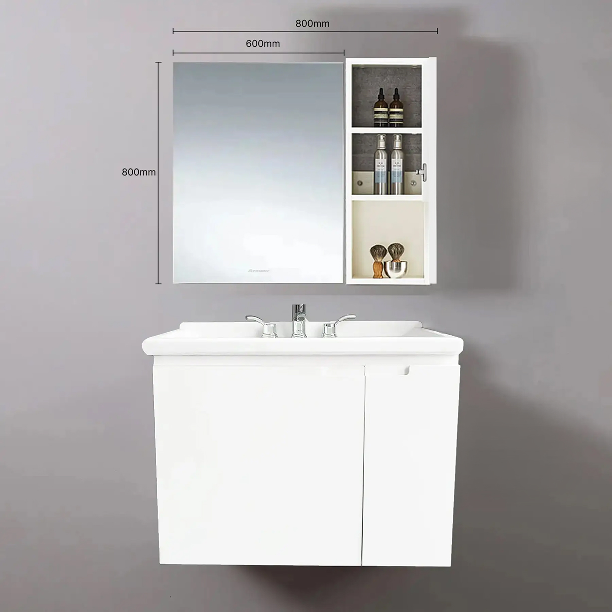 Bộ tủ lavabo gỗ Chicago ATMOR - Phiên bản 2