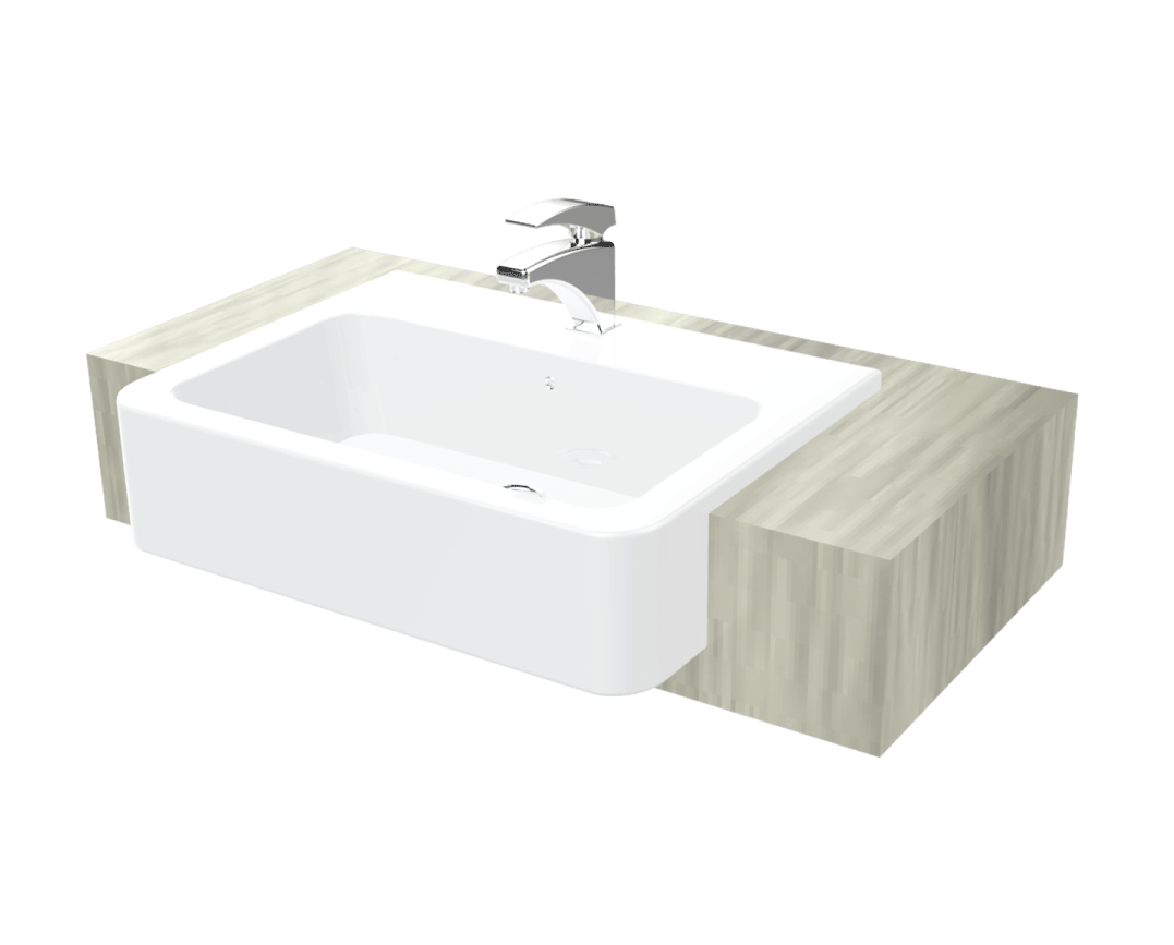Lavabo bán âm bàn - JUNIPER STAR S-4437/WT