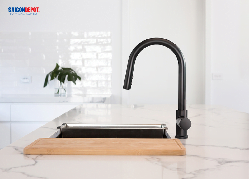 Vòi bếp thương hiệu Riobel với thiết kế tinh tế