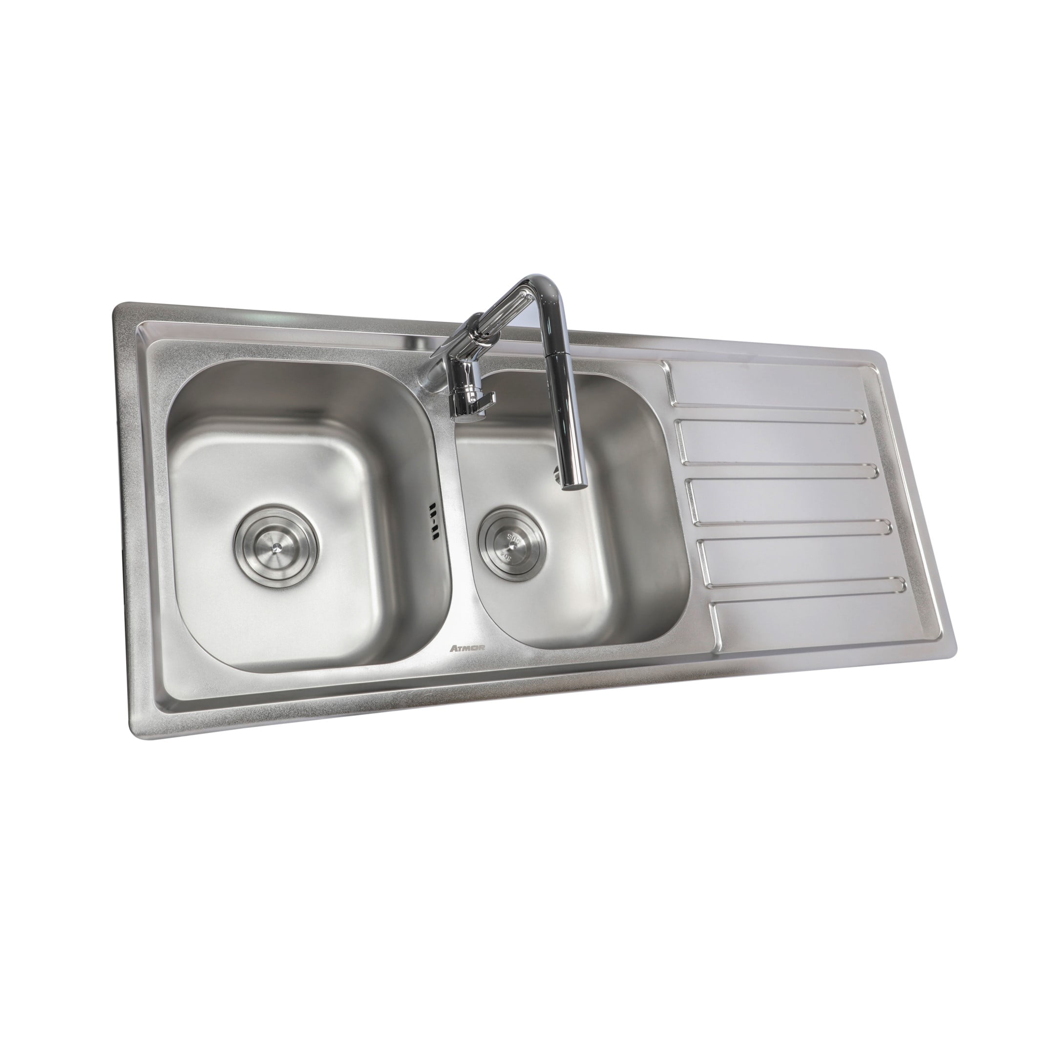 Bồn rửa chén inox 2 hộc 1 cánh ATMOR AT-A19