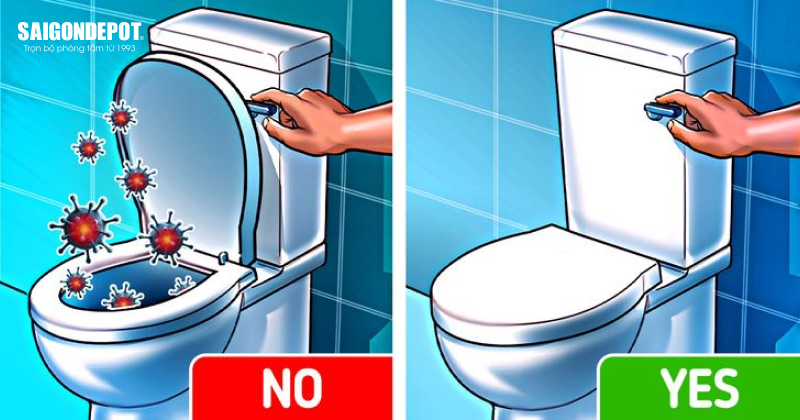 Nên đóng nắp bồn cầu sau khi đi vệ sinh?