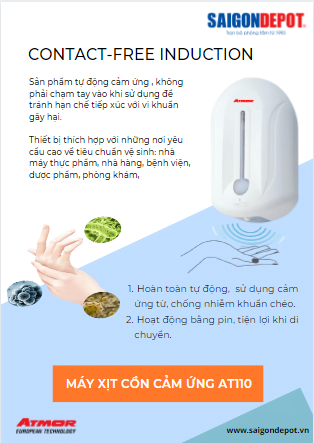 công dụng máy xịt cồn sát khuẩn cảm ứng ATMOR AT110