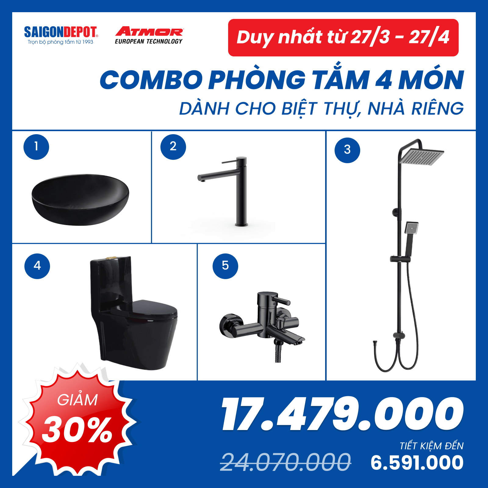 Tổng hợp các Combo sản phẩm cho từng công trình năm 2024